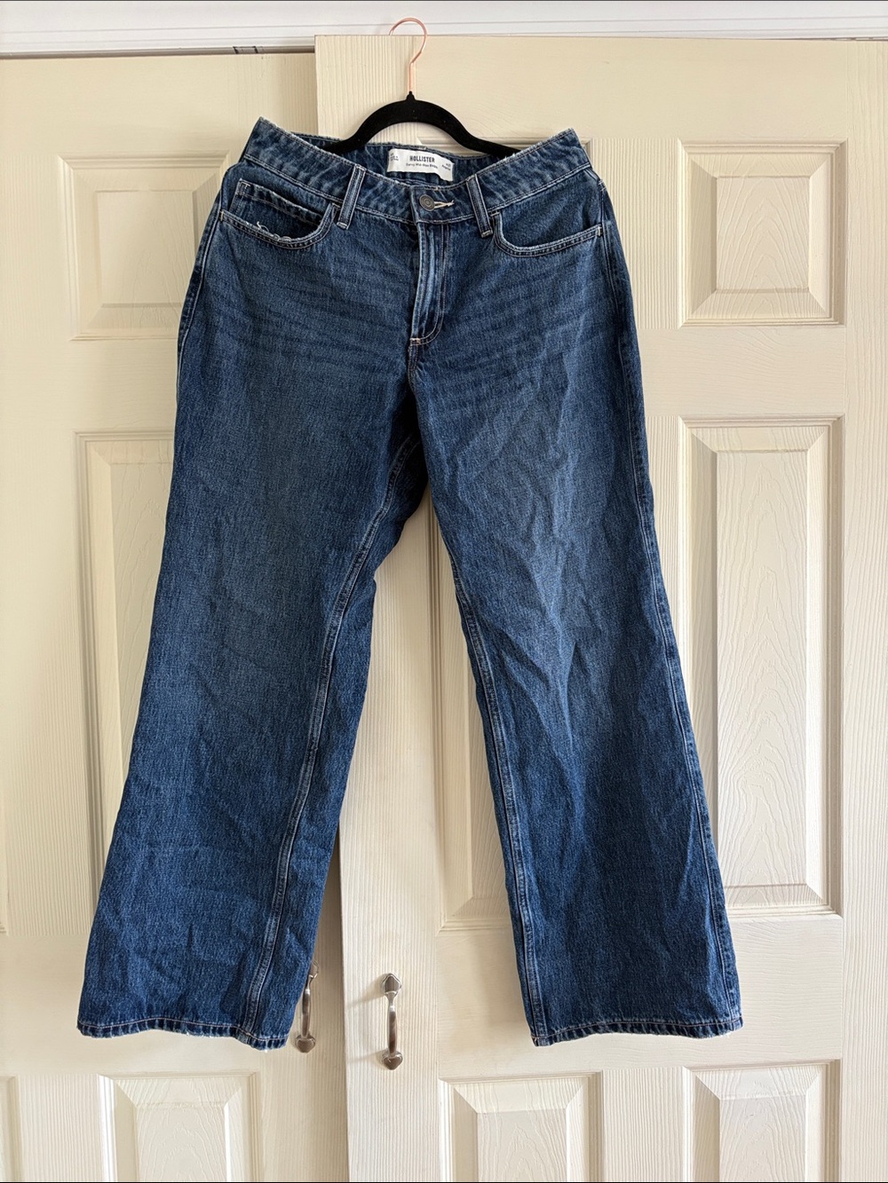 Hollister Dark Blue Straight-Leg Jeans
